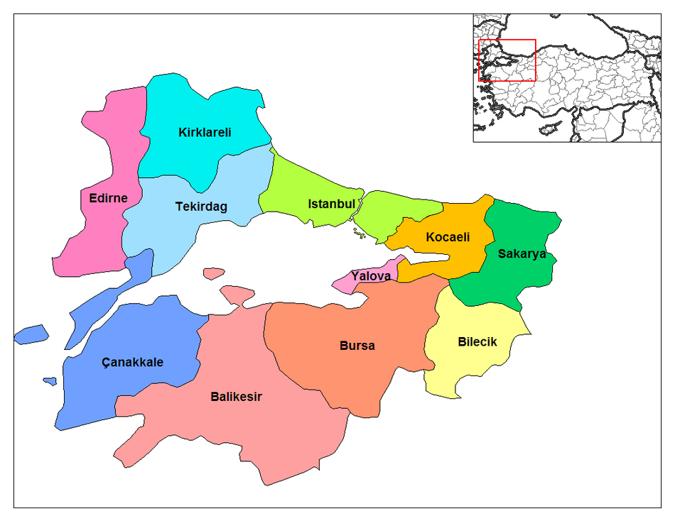Marmara Bölgesi Haritası - görsel 1